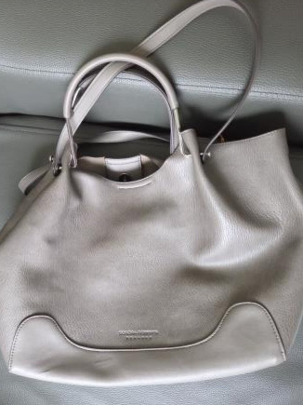Sondra Roberts Squared Large Vegan Leather Shoulder Bag